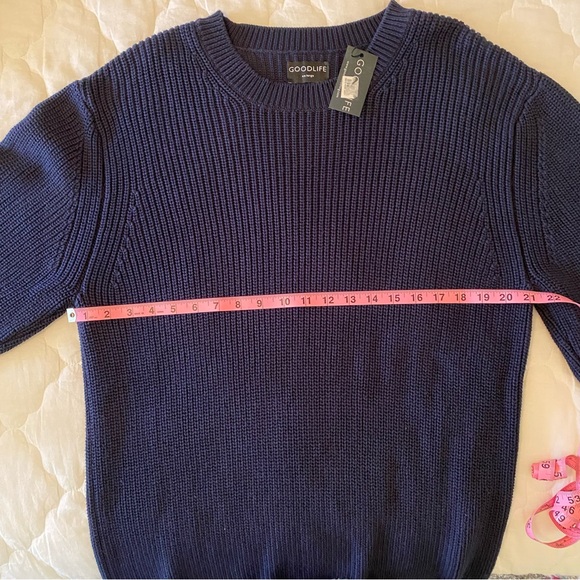 NWT Men’s Goodlife Shaker Knit Cotton Navy Sweater Size XXL - Picture 9 of 11